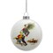 Northlight 3&#x22; Norman Rockwell &#x27;Bringing Home The Tree&#x27; Glass Christmas Disc Ornament